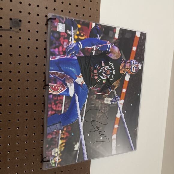 Rey Mysterio Enters the Ring Autographed Framed 8" x 10" WWE Wrestling Photo - Picture 1 of 4